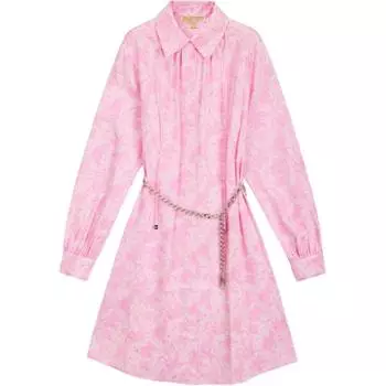 MICHAEL KORS SS24 Женское платье с длинными рукавами, розовое