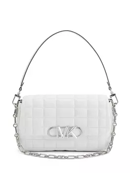 Michael Kors стеганая сумка на плечо с логотипом, белый