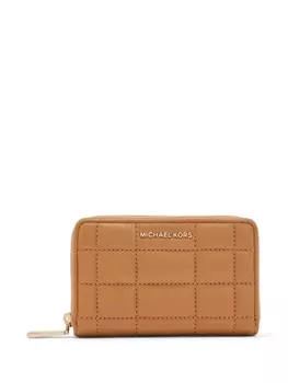 Michael Kors стеганый кожаный кошелек, коричневый