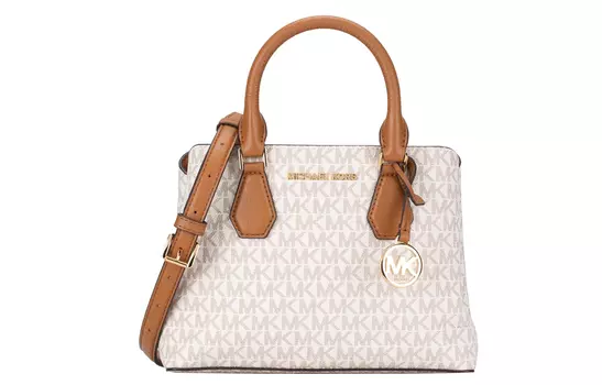 MICHAEL KORS Сумка Camille из коровьей кожи, сумка через плечо, маленькая женская белая монограмма