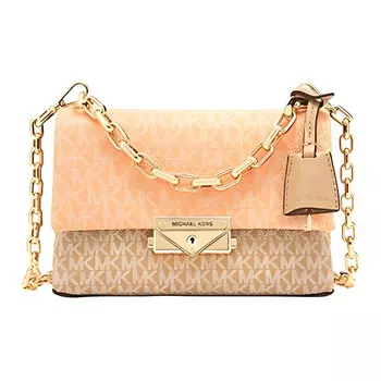 MICHAEL KORS Сумка Cece из искусственной кожи, через плечо, очень маленькая, женская, оранжевая, многоцветная