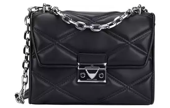 MICHAEL KORS Сумка-цепочка из коровьей кожи, сумка через плечо, обычная женская, черная