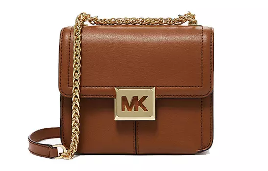 MICHAEL KORS Сумка-цепочка Sonia из коровьей кожи, сумка через плечо Trumpets, женская кожа, коричневая