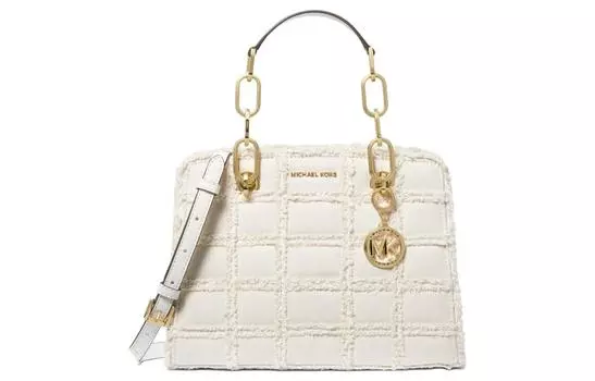 MICHAEL KORS Сумка через плечо Cynthia Fabric Trumpets, женская, чисто-белая