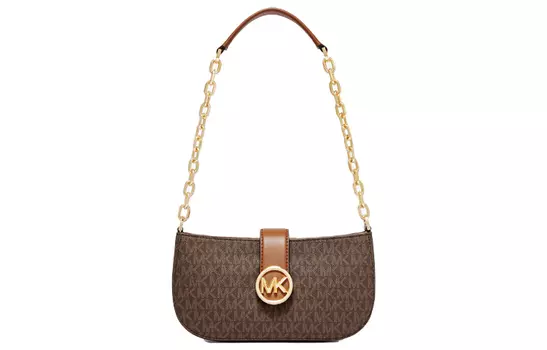 MICHAEL KORS Сумка через плечо из искусственной кожи, небольшого размера, темно-коричневая