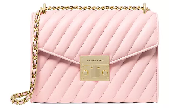 MICHAEL KORS Сумка через плечо из искусственной кожи, женская, среднего размера, цвет вишнево-розовый