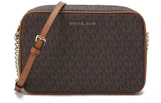 MICHAEL KORS Сумка через плечо из искусственной кожи, большого размера, женская, темно-коричневого цвета