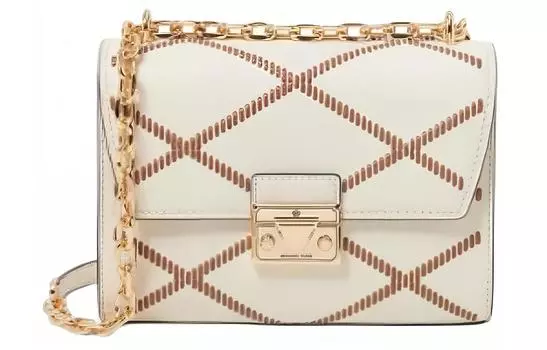 MICHAEL KORS Сумка через плечо из искусственной кожи, женская, белого цвета, среднего размера