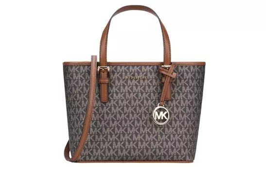 MICHAEL KORS Сумка через плечо из коровьей кожи, женская, цвет морской волны/коричневый