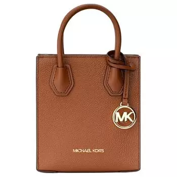 MICHAEL KORS Сумка через плечо из коровьей кожи Mercer, мини-сумка для женщин, карамельно-коричневого цвета