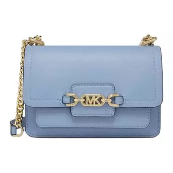 MICHAEL KORS Сумка через плечо из коровьей кожи Heather Split, очень маленькая, женская, светло-голубого цвета