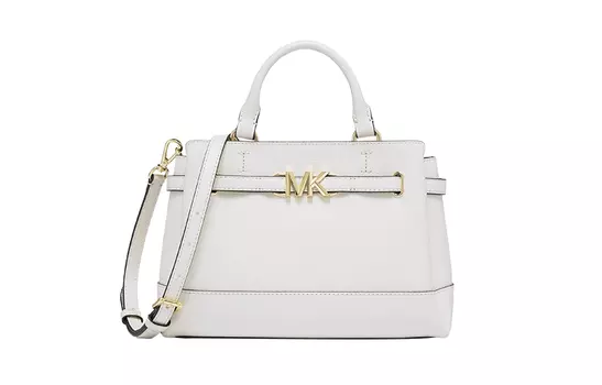 MICHAEL KORS Сумка через плечо из коровьей кожи с искусственной кожей, женская сумка-труба, светло-кремового цвета