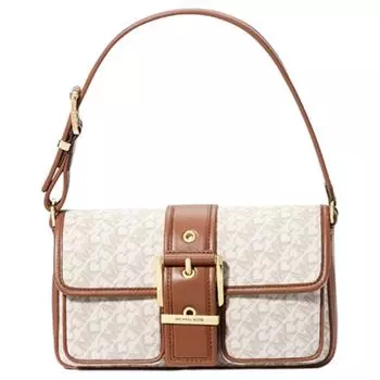 MICHAEL KORS Сумка через плечо из коровьей кожи, женская, среднего размера, ванильно-белая и желто-коричневая