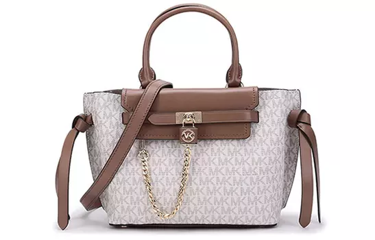 MICHAEL KORS Сумка через плечо из коровьей кожи, маленькая женская, ванильно-бело-коричневая