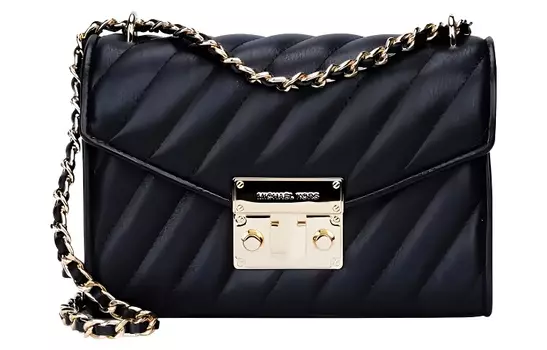 MICHAEL KORS Сумка через плечо из коровьей кожи, розового цвета, маленькая женская, черная