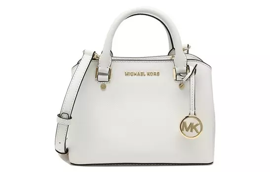 MICHAEL KORS Сумка через плечо из кожи, женская, белого цвета, среднего размера