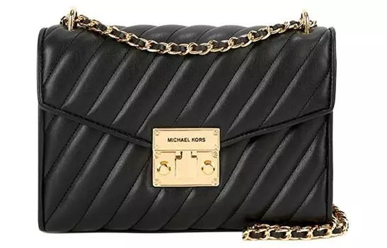 MICHAEL KORS Сумка через плечо из розовой кожи, женская, черного цвета, среднего размера