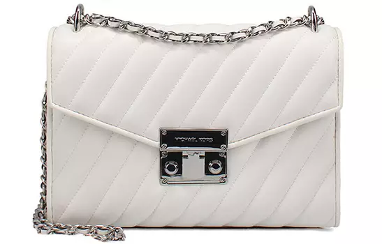 MICHAEL KORS Сумка через плечо из розовой кожи, обычная женская, чисто-белая