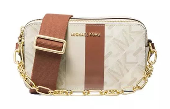 MICHAEL KORS Сумка через плечо Jet Set из кожи, женская, цвет "ваниль-белый"