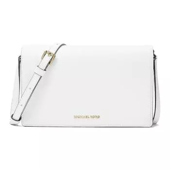 MICHAEL KORS Сумка через плечо Jet Set Litchi Grain Leather, женская, среднего размера, оптически-белая