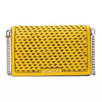 MICHAEL KORS Сумка через плечо Jet Set из кожи, среднего размера, женская, цвет одуванчик желтый