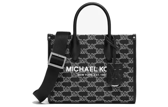 MICHAEL KORS Сумка через плечо Mirella из искусственной кожи, женская, цвет "трубы", черный/серебристый