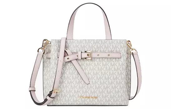 MICHAEL KORS Сумка через плечо MK Emilia из искусственной кожи, женская, небольшого размера, ванильно-бело-розового цвета