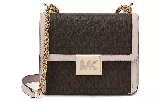MICHAEL KORS Сумка через плечо Sonia Leather, женская, темно-коричневая, светло-розовая