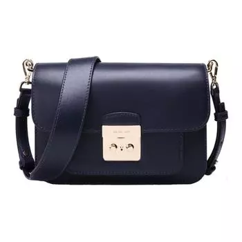 MICHAEL KORS Сумка для фотоаппарата Sloan Leather, через плечо, большого размера, женская, темно-синего цвета