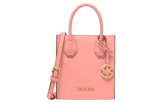 MICHAEL KORS Сумка-дорожная из кожи Mercer, сумка-мессенджер, сумка через плечо, сумка-трансформер Trumpets, женская, нежно-розовая