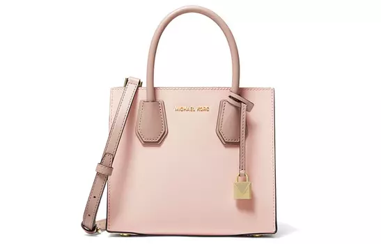 MICHAEL KORS Сумка-дорожная из кожи Mercer, переносная сумка через плечо, сумка-мессенджер Trumpets, женская, цвет вишнево-розовая