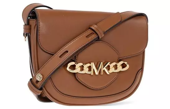 MICHAEL KORS Сумка Hally из овчины, через плечо, обычная женская, коричневого цвета