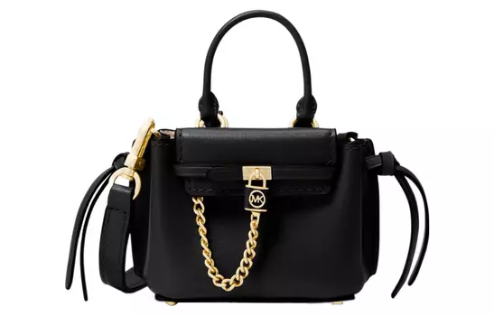 MICHAEL KORS Сумка Hamilton Legacy из коровьей кожи, квадратная, через плечо, мини, женская, черная