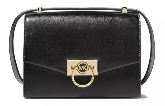 MICHAEL KORS Сумка Hendri Leather Crossbody, женская, через плечо, черная
