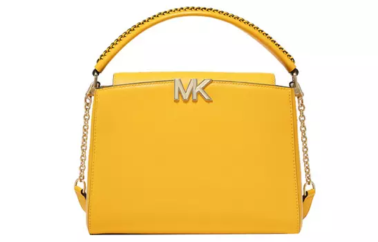 MICHAEL KORS Сумка Karlie из искусственной кожи через плечо, сумка на плечо, женская, среднего размера, желтого цвета