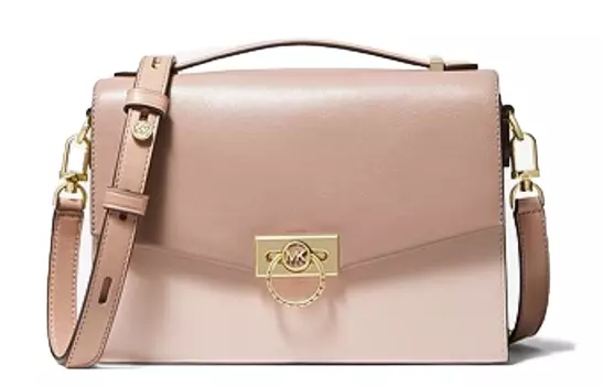 MICHAEL KORS Сумка-конверт Hendri из коровьей кожи через плечо, женская, среднего размера, вишнево-розовая