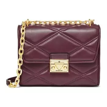 MICHAEL KORS Сумка-конверт из искусственной кожи, сумка через плечо, женская, бордового цвета, среднего размера