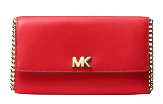 MICHAEL KORS Сумка-конверт Mott Leather, сумка через плечо, женская, красная