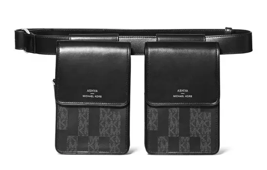 MICHAEL KORS Сумка-кошелек для мобильного телефона из кожи, через плечо, мини-сумка, поясная сумка унисекс, черная