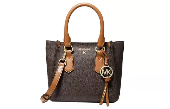 MICHAEL KORS Сумка Kris из полиэстера, сумка через плечо, женская сумка-труба, цвет Acorn Brown