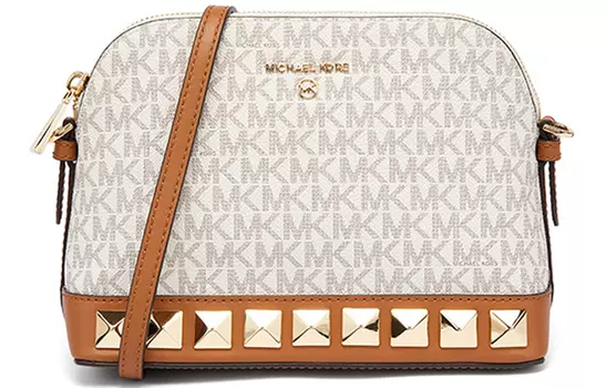MICHAEL KORS Сумка-купол из ПВХ Charm Bag Bag, женская, цвет "ванильно-белый"