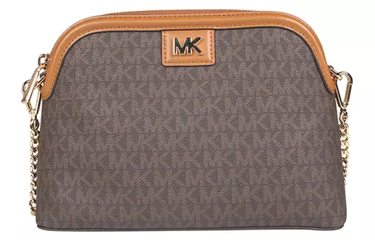 MICHAEL KORS Сумка-купол из ПВХ Mott, сумка через плечо, обычная женская, коричневого цвета