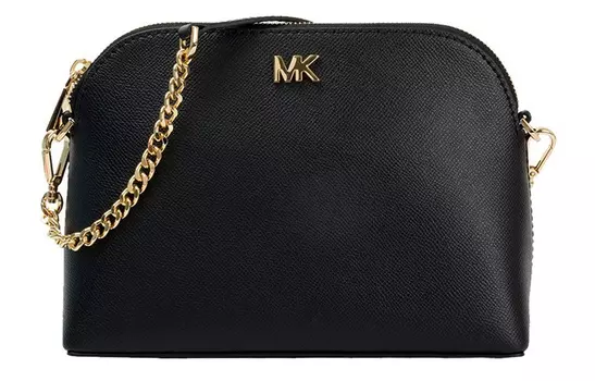 MICHAEL KORS Сумка-купол Mott Leather, сумка через плечо, большого размера, женская, черная