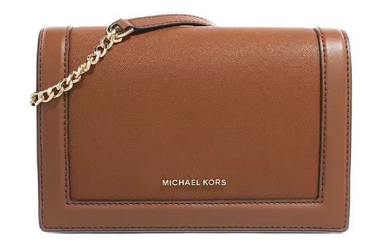 MICHAEL KORS Сумка-мессенджер Jet Set Leather, сумка через плечо, маленькая женская, коричневого цвета