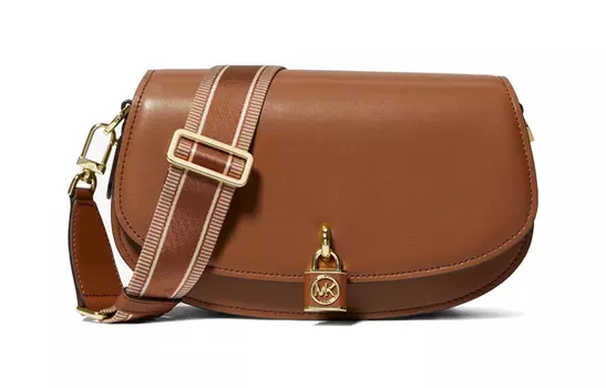 MICHAEL KORS Сумка-мессенджер Mila из коровьей кожи, сумка через плечо, сумка на плечо, среднего размера, женская, коричневого цвета