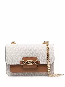 Michael Kors сумка на плечо с монограммой, нейтральный цвет