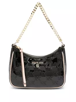 Michael Kors сумка на плечо с тисненым логотипом, черный