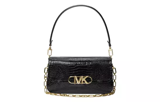 MICHAEL KORS Сумка PARKER из коровьей кожи, через плечо, среднего размера, женская, черная