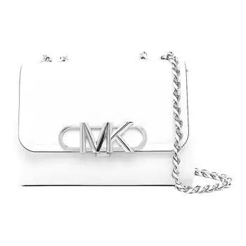 MICHAEL KORS Сумка PARKER кожаная через плечо, женская, белого цвета, среднего размера