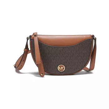 MICHAEL KORS Сумка-полумесяц из искусственной кожи, сумка через плечо, женская, коричневого цвета